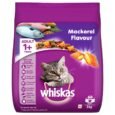 Whiskas Adult (+1 year) Dry Cat Food, Mackerel Flavour