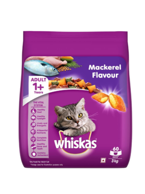 Whiskas Adult Dry Cat Food Mackerel Flavour