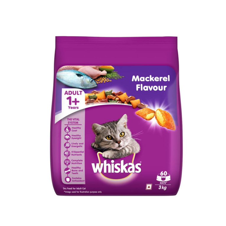 Whiskas Adult Dry Cat Food Mackerel Flavour