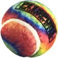 Petsport Tie Dye Squeak Balls, 3 Pk