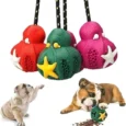 Wagging Master Octopus Dog Chew Toy,100% Natural Rubber
