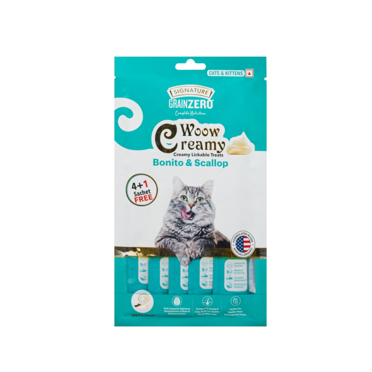 Signature Grain Zero Woow Creamy Cat Treats – Bonito & Scallop