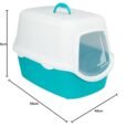 Trixie Vico Dome Shaped Cat Litter Tray (Turquoise/White)