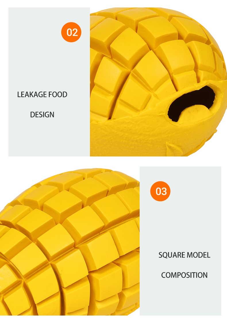 Tuff Rubber Dog Chew Toy - Leakage Food & Square Model