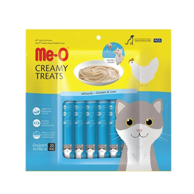 Me O Creamy Chicken & Liver Cat Treats 300g