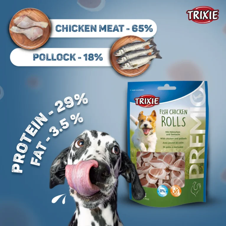 Trixie Premio Fish and Chicken Rolls Dog Treats 1 (2)