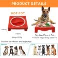 Wagging Master Slow Eating Dog Bowl | Non-Toxic Food Grade Natural Rubber Pet Bowl (Red, 2 Pocket)