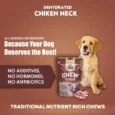 Chew Master Super Premium Dehydrated Chicken Neck Dog Treats – High Protein, Single Ingredient, All-Natural Chew for Dogs, Rawhide Alternative, Supports Dental Health