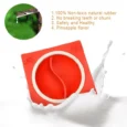Wagging Master Slow Eating Dog Bowl | Non-Toxic Food Grade Natural Rubber Pet Bowl (Red, 2 & 6 Pocket)