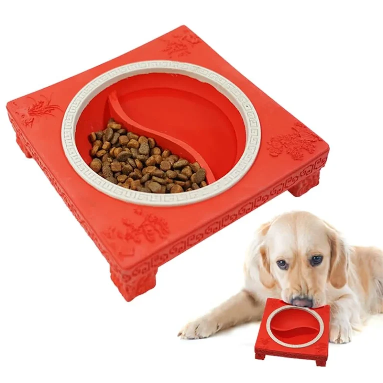 Wagging-Master-Slow-Eating-Dog-Bowl-Non-Toxic-Food-Grade-Natural-Rubber-Pet-Bowl-Red-2-Pocket-6